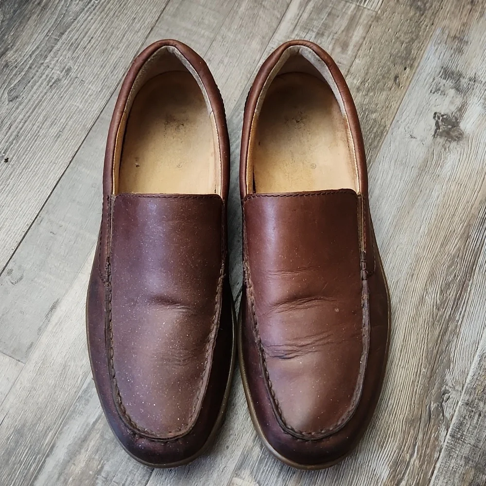 Born Mens Eberhard Venetian Brown Slip‎ On Loafer SZ 11.5 Leather Casual Neutral